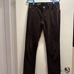 AG stilt cigarette corduroys - chocolate brown